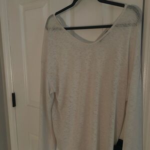 Sheer White Long Sleeve Top